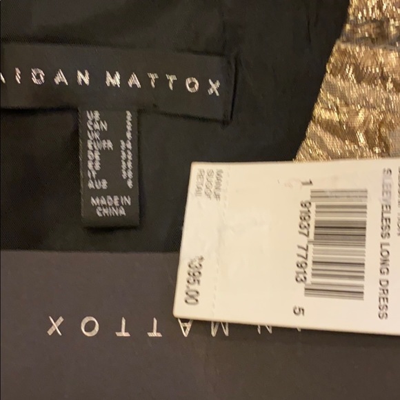 Aidan mattox 2 gold jacquard gown - Picture 7 of 10